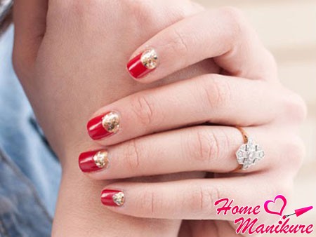 księżycowy manicure zdjęcie kolor paznokcie projekt francuski czerwony czarny dżetów księżycowy manicure zdjęcie kolor paznokcie projekt francuski czerwony czarny dżetów