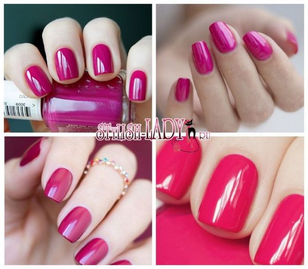 malinowy manicure manicure