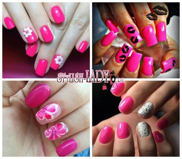 malinowy manicure manicure