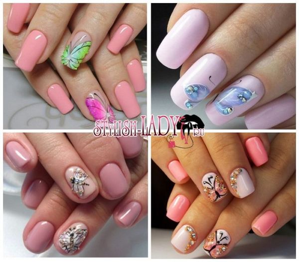 manicure manicure z motylami na paznokciach