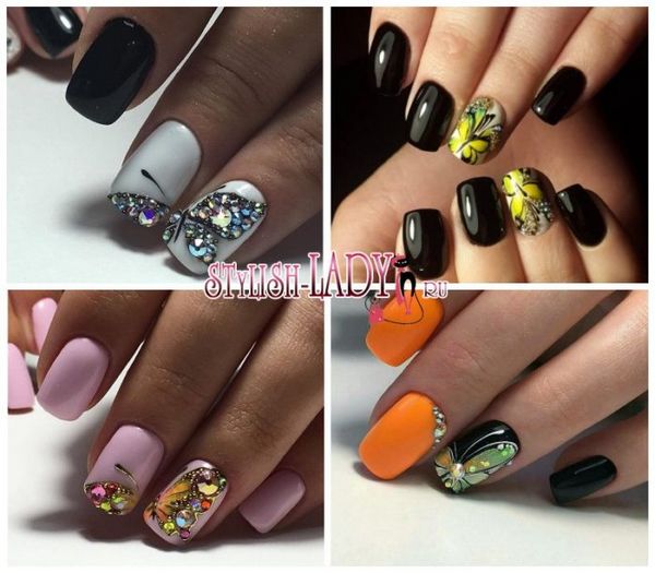 manicure z motylami na paznokciach manicure z motylami na paznokciach