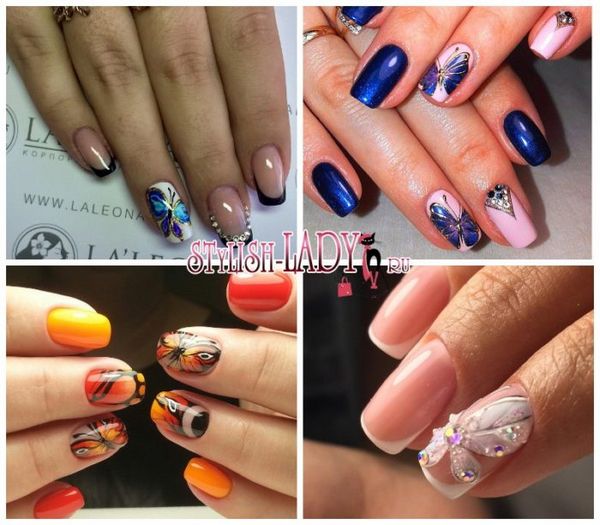 manicure z motylami na paznokciach manicure z motylami na paznokciach