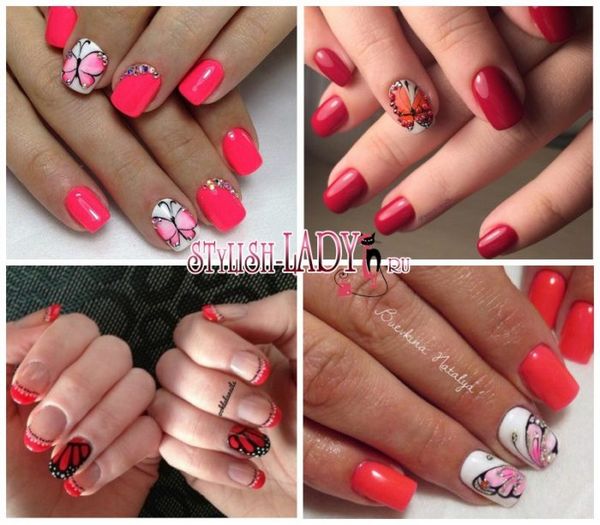 manicure z motylami na paznokciach manicure z motylami na paznokciach