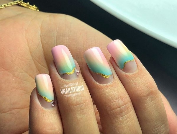 gradientowy manicure gradientowy manicure