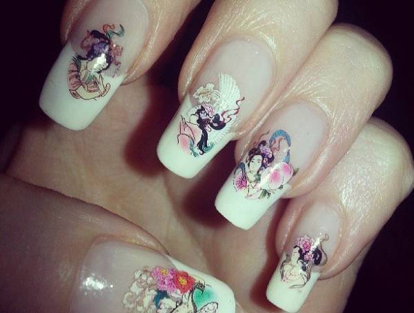 beżowy manicure beżowy manicure