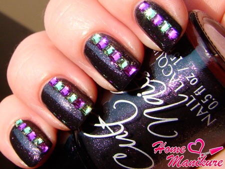 manicure cyrkonie paznokcie design zdjęcie czerwony czarny układ klej różowy manicure cyrkonie paznokcie design zdjęcie czerwony czarny układ klej różowy