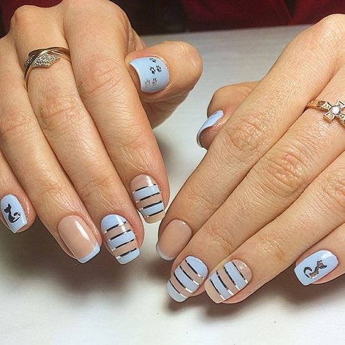 Francuski manicure paski szelaku