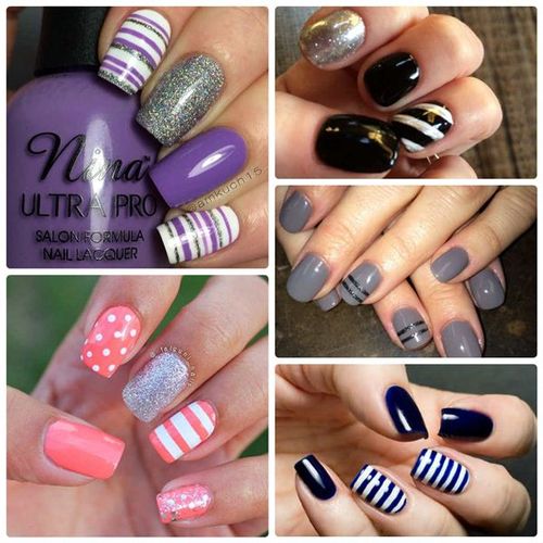 Francuski manicure paski szelaku