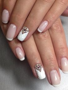 biały manicure biały francuski