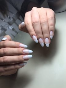 biały manicure biały francuski