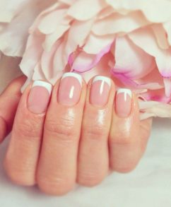 biały manicure biały francuski