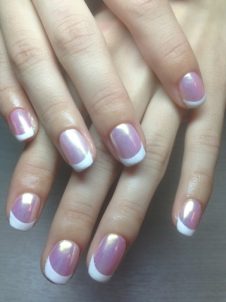 biały francuski biały manicure