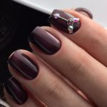 bordowy biały manicure bordowy biały manicure