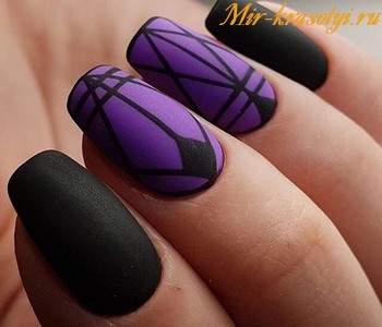 manicure czarno-biały biały manicure