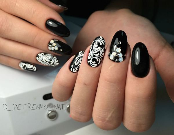 manicure z białego złota biały manicure