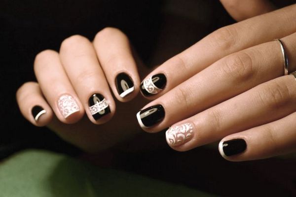 manicure z białego złota biały manicure