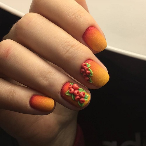 żółty manicure żółty manicure