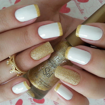 manicure z białego złota biały manicure