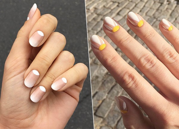 biały manicure biały francuski manicure