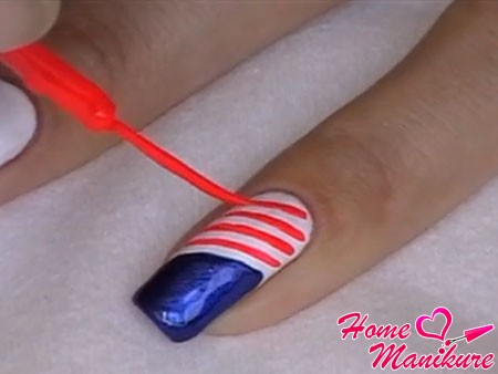 manikűr amerikai zászló köröm design fotó video típusú manikűr