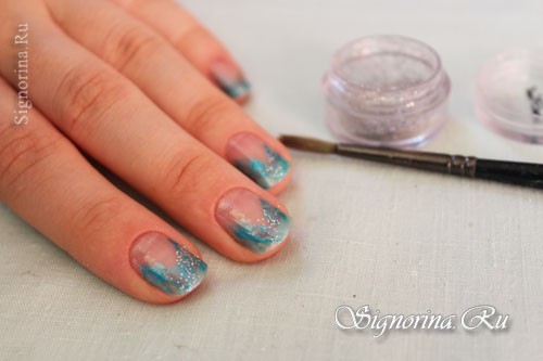 turkusowy manicure turkusowy manicure