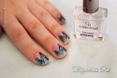 turkusowy manicure turkusowy manicure