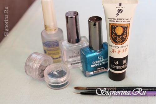 turkusowy manicure abstrakcyjny bulion brokatowa lekcja projektowania paznokci ze zdjęciem turkusowy manicure abstrakcyjny bulion brokatowa lekcja projektowania paznokci ze zdjęciem