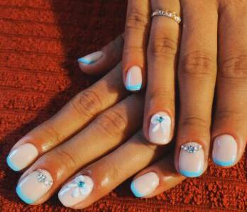 turkusowy manicure turkusowy manicure