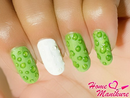 Manicure Krople wody Rain Nail Design Photo Manicure Krople wody Rain Nail Design Photo