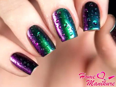 Manicure Krople wody Rain Nail Design Photo rodzaje manicure