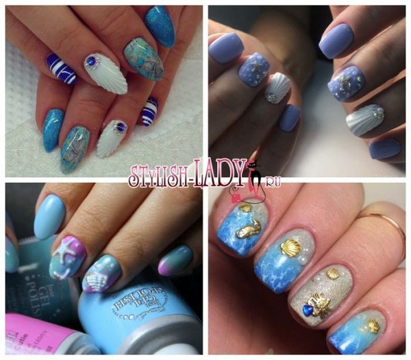 muszla do manicure na paznokciach manicure
