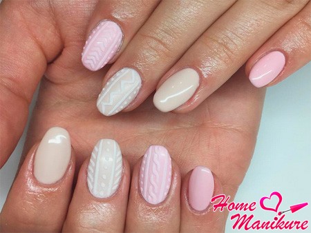 rodzaje manicure manicure sweter obszerne zdobienie paznokci zrobić aksamitny piasek z dzianiny