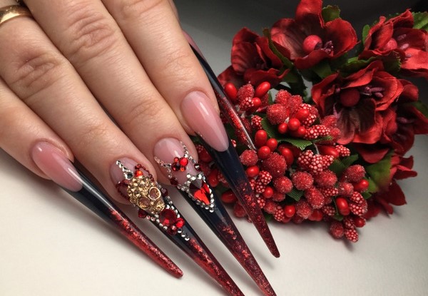 manicure czarno-biały manicure czarno-biały