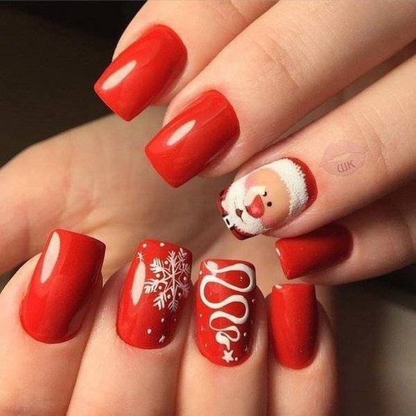 biały zimowy manicure biały manicure