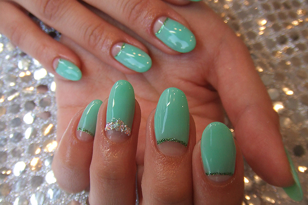 turkusowy manicure turkusowy manicure