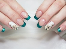 biały manicure manicure czarno-biały