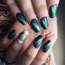 biały manicure manicure czarno-biały