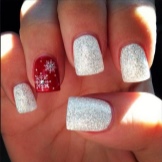 biały manicure manicure czarno-biały