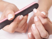 biały manicure manicure czarno-biały
