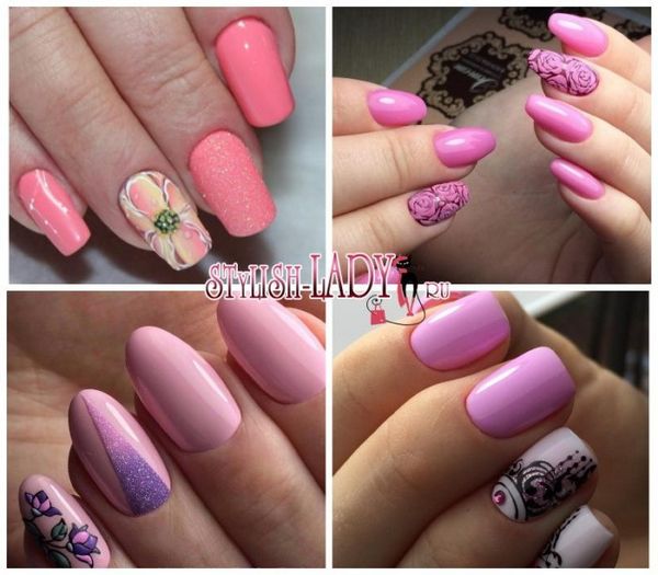manicure różowy manicure