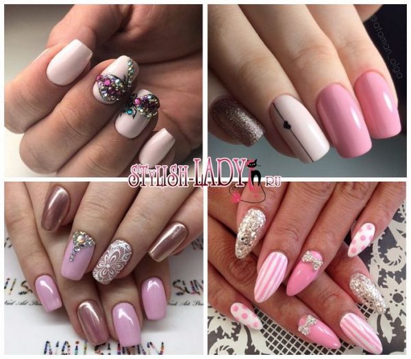 różowy manicure manicure