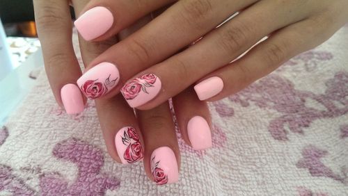 różowy szelak projekt do manicure