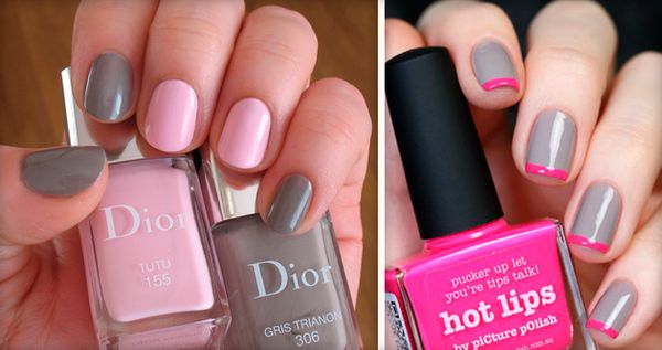 szary manicure zdjęcie szary manicure zdjęcie