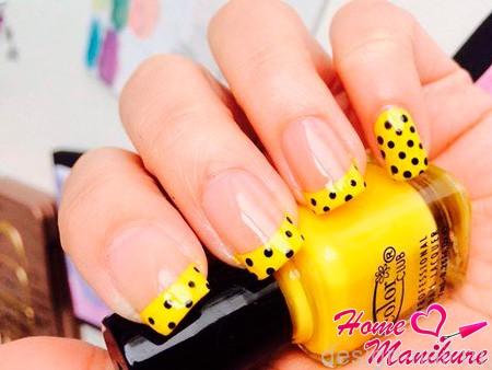 żółty manicure żółty manicure
