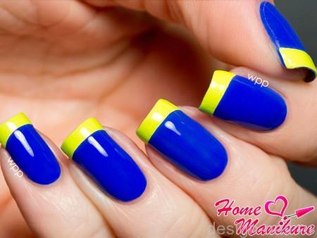 żółty manicure żółty manicure
