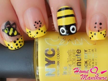 żółty manicure żółty manicure