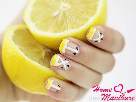 żółty manicure żółty manicure