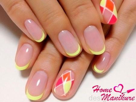 żółty manicure żółty manicure