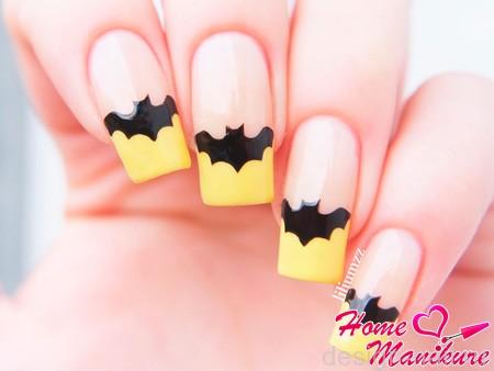 żółty manicure żółty manicure