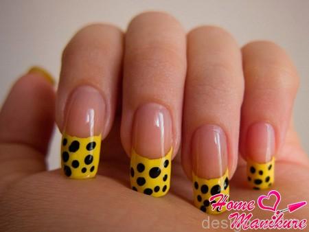 żółty manicure żółty manicure